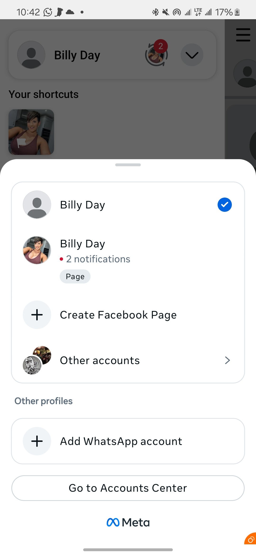 Random Facebook with already created page [can create again]