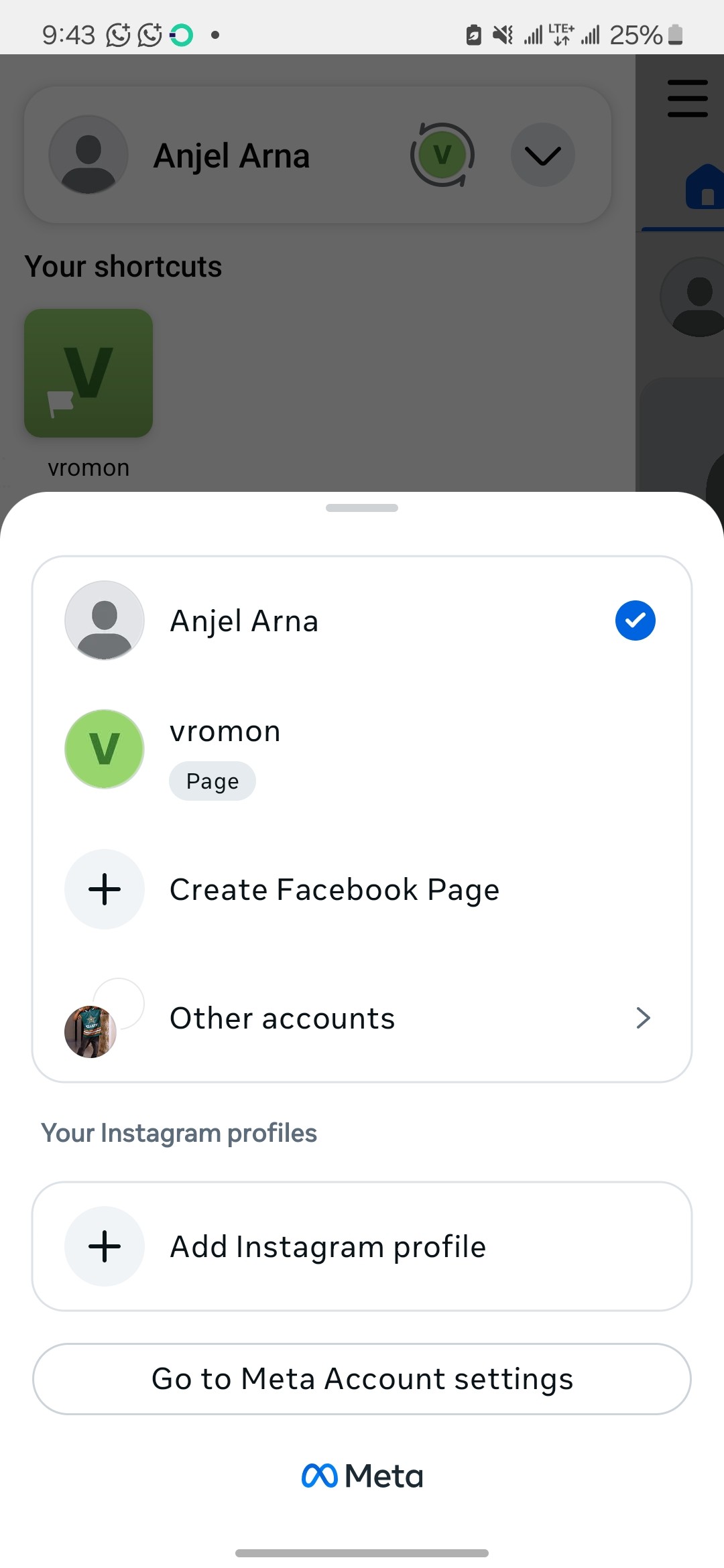 Random Facebook with create page